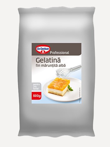 Gelatină fin mărunţită albă