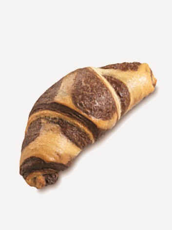 Croissant marmorat cu cremă de lapte și ciocolată 